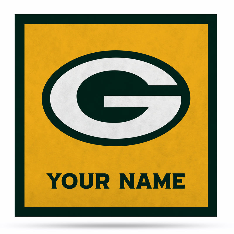 Green Bay Packers 23" Personalized Felt Wall Banner