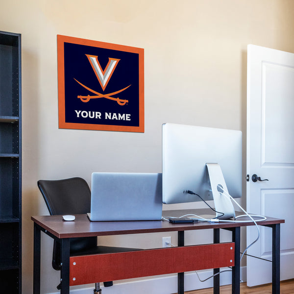 Virginia Cavaliers 23" Personalized Felt Wall Banner