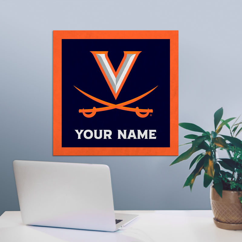 Virginia Cavaliers 23" Personalized Felt Wall Banner
