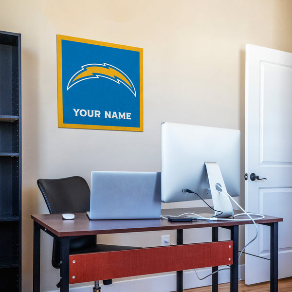 Los Angeles Chargers 23" Personalized Felt Wall Banner