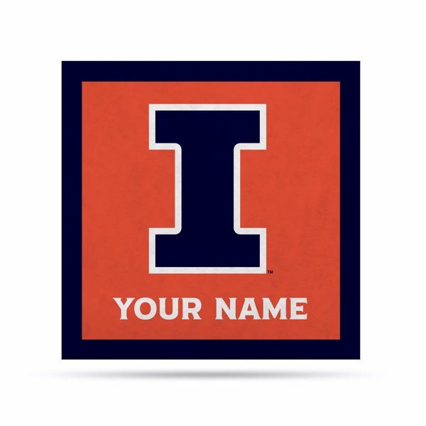 Illinois Fighting Illini 23" Personalized Felt Wall Banner