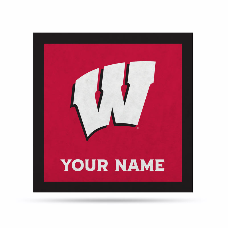 Wisconsin Badgers 23" Personalized Felt Wall Banner