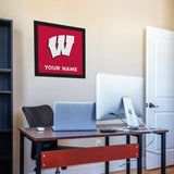 Wisconsin Badgers 23" Personalized Felt Wall Banner