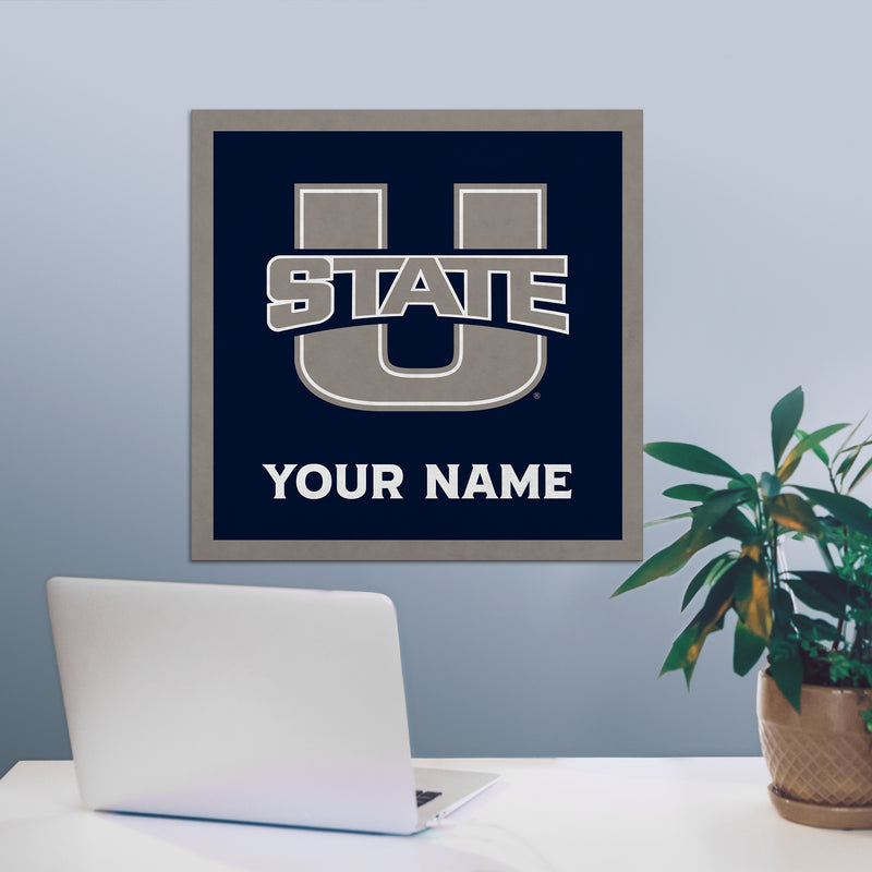 Utah State Aggies 23" Personalized Felt Wall Banner