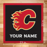 Calgary Flames 23" Personalized Felt Wall Banner