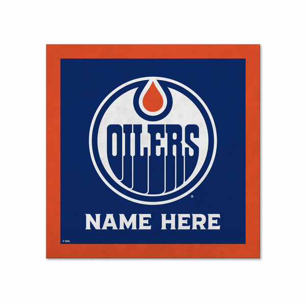 Edmonton Oilers 23" Personalized Felt Wall Banner
