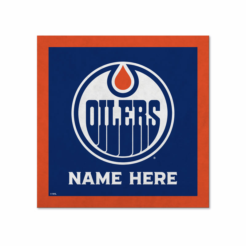 Edmonton Oilers 23" Personalized Felt Wall Banner
