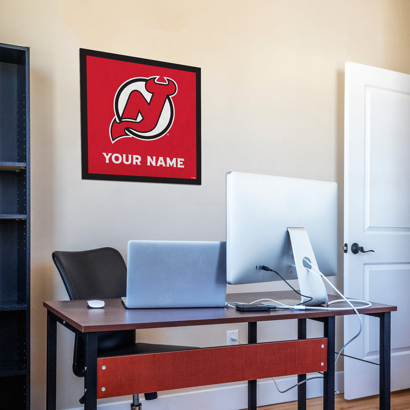 New Jersey Devils 23" Personalized Felt Wall Banner