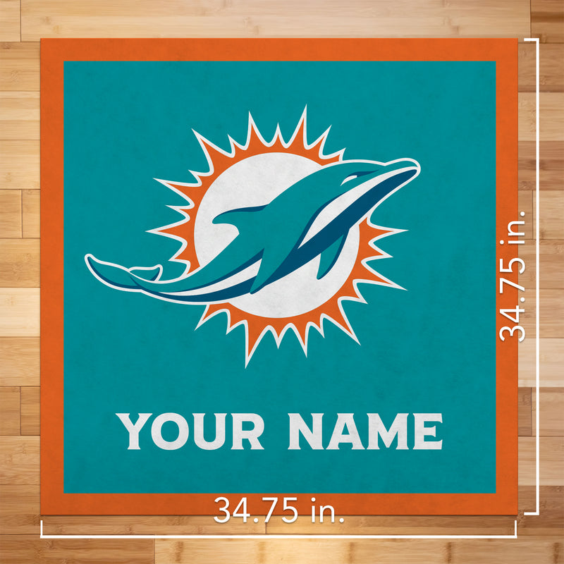 Miami Dolphins 35" Personalized Felt Wall Banner