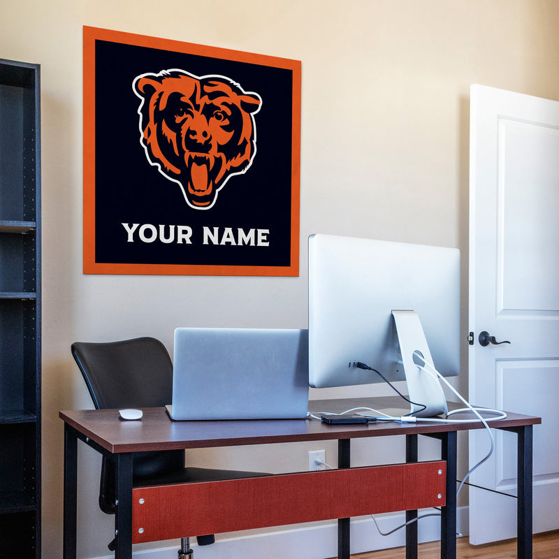 Chicago Bears 35" Personalized Felt Wall Banner