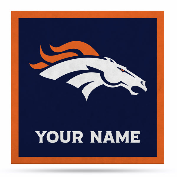 Denver Broncos 35" Personalized Felt Wall Banner