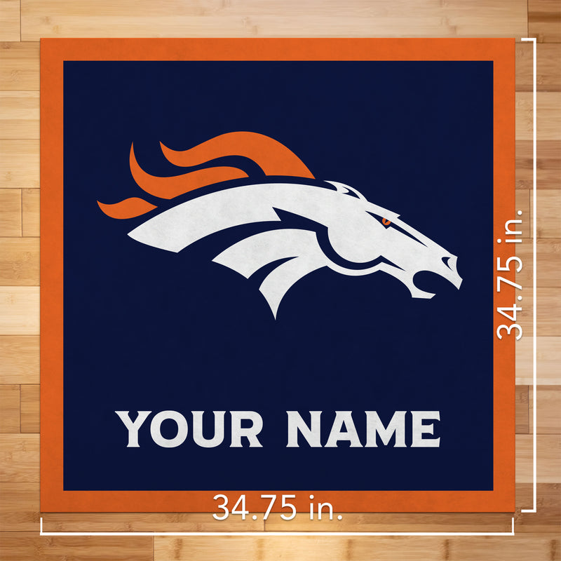 Denver Broncos 35" Personalized Felt Wall Banner