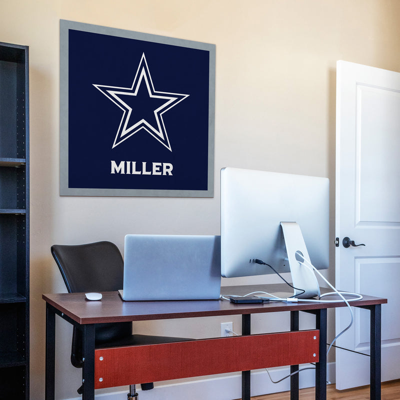Dallas Cowboys 35" Personalized Felt Wall Banner