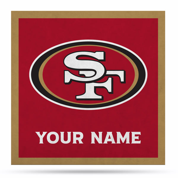 San Francisco 49Ers 35" Personalized Felt Wall Banner
