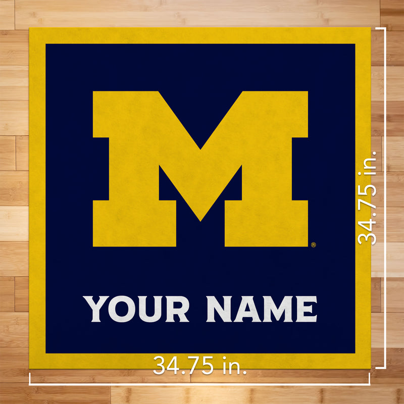 Michigan Wolverines 35" Personalized Felt Wall Banner
