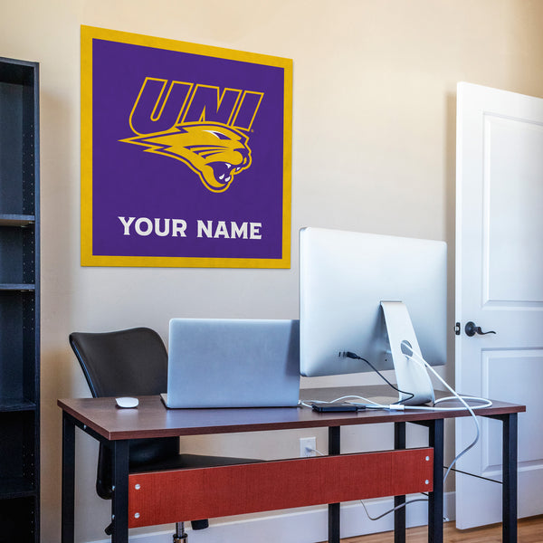 Northern Iowa Panthers 35" Personalized Felt Wall Banner