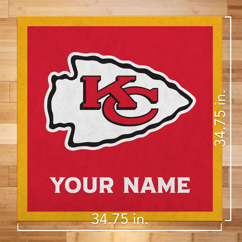 Kansas City Chiefs 35" Personalized Felt Wall Banner