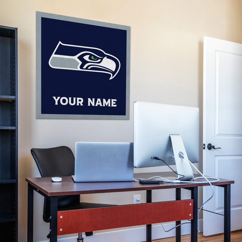 Seattle Seahawks 35" Personalized Felt Wall Banner