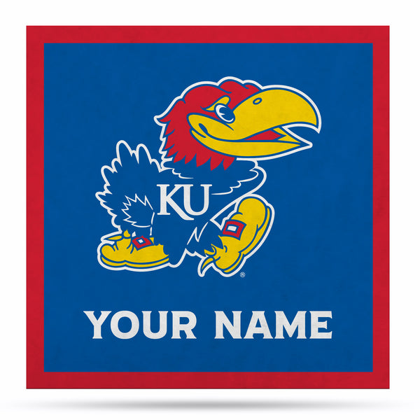 Kansas Jayhawks 35" Personalized Felt Wall Banner