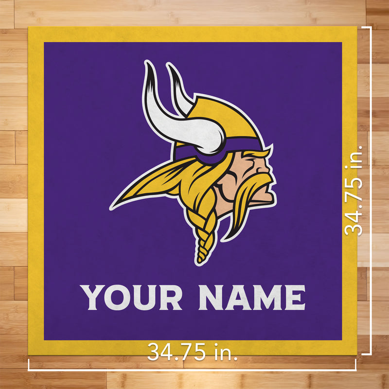 Minnesota Vikings 35" Personalized Felt Wall Banner