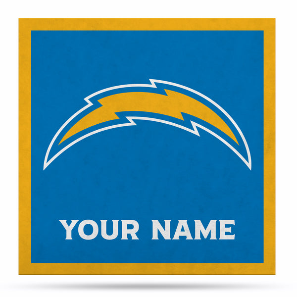Los Angeles Chargers 35" Personalized Felt Wall Banner