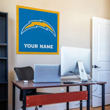 Los Angeles Chargers 35" Personalized Felt Wall Banner