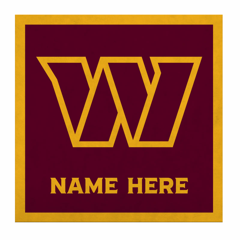 Washington Commanders 35" Personalized Felt Wall Banner