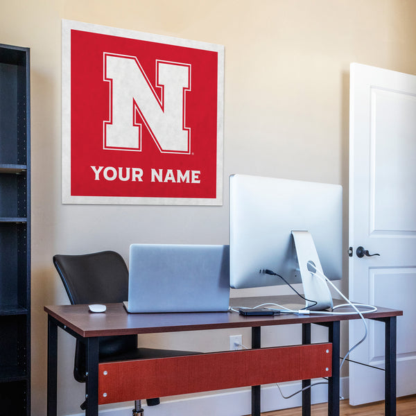 Nebraska Cornhuskers 35" Personalized Felt Wall Banner