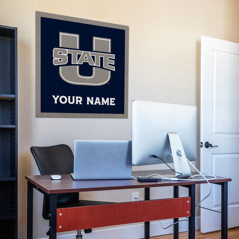 Utah State Aggies 35" Personalized Felt Wall Banner