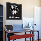 Brooklyn Nets 35" Personalized Felt Wall Banner