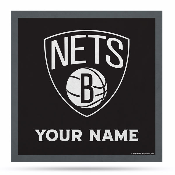 Brooklyn Nets 35" Personalized Felt Wall Banner