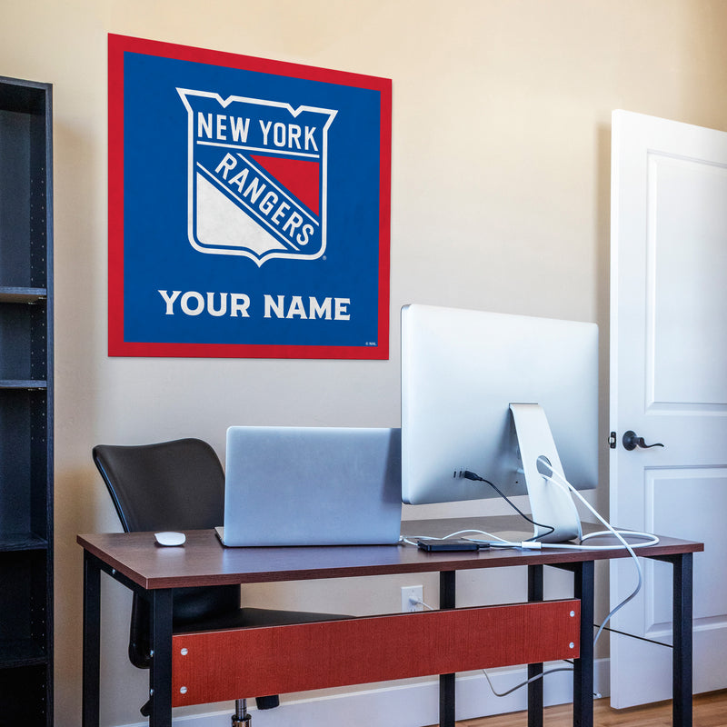 New York Rangers 35" Personalized Felt Wall Banner