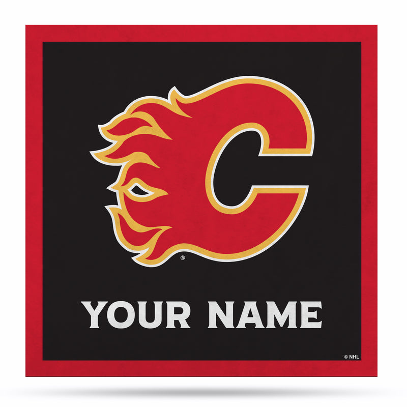 Calgary Flames 35" Personalized Felt Wall Banner