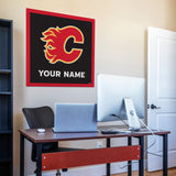 Calgary Flames 35" Personalized Felt Wall Banner