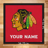 Chicago Blackhawks 35" Personalized Felt Wall Banner