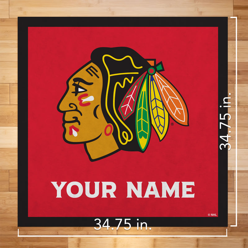 Chicago Blackhawks 35" Personalized Felt Wall Banner