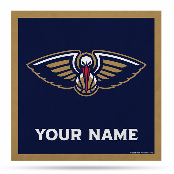 New Orleans Pelicans 35" Personalized Felt Wall Banner