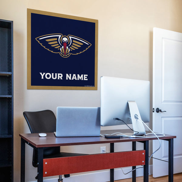 New Orleans Pelicans 35" Personalized Felt Wall Banner