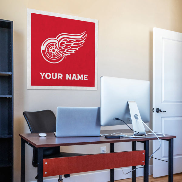 Detroit Red Wings 35" Personalized Felt Wall Banner