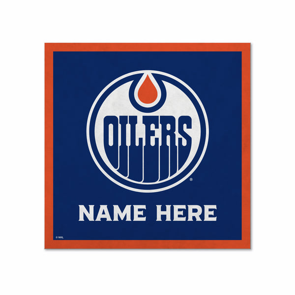 Edmonton Oilers 35" Personalized Felt Wall Banner