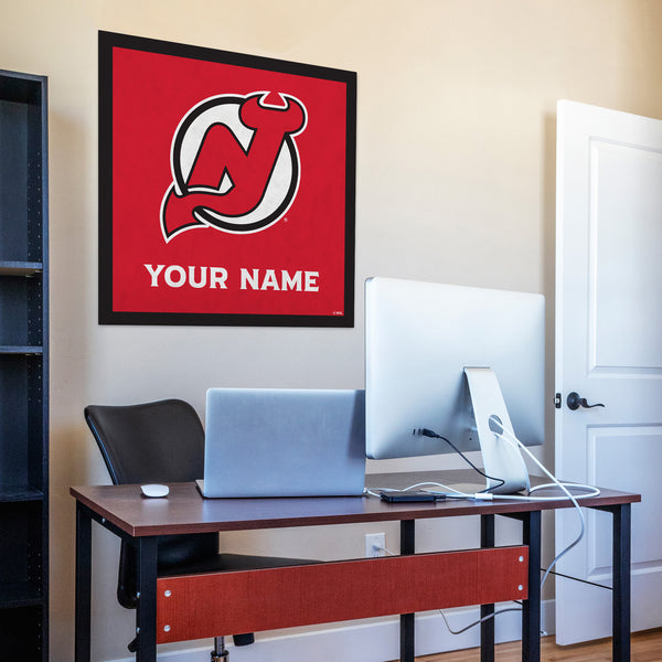 New Jersey Devils 35" Personalized Felt Wall Banner