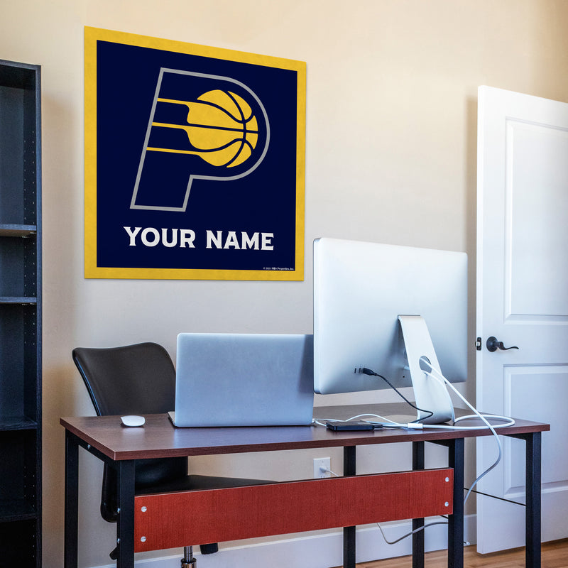Indiana Pacers 35" Personalized Felt Wall Banner
