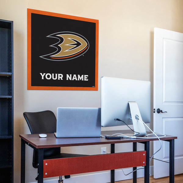 Anaheim Ducks 35" Personalized Felt Wall Banner