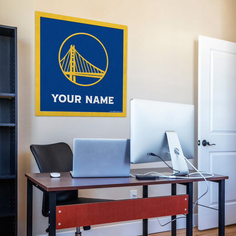 Golden State Warriors 35" Personalized Felt Wall Banner