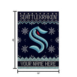 Kraken Winter Snowflake Personalized Garden Flag