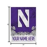 Northwestern Personalized Garden Flag