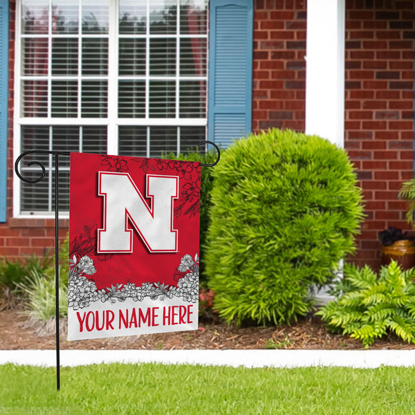 Nebraska University Personalized Garden Flag