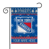 Rangers - Ny Winter Snowflake Personalized Garden Flag