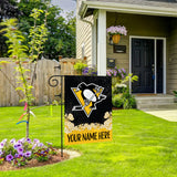 Penguins Personalized Garden Flag