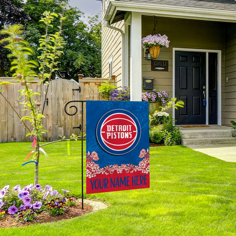 Pistons Personalized Garden Flag